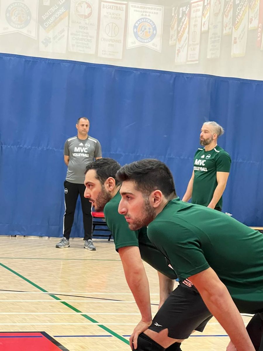 Players ready on the court